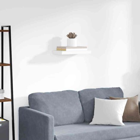 Étagère murale flottante Étagère suspendue Blanc 40x23x3,8 cm MDF BRZH935133 (1/5)