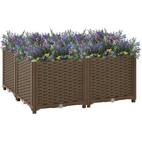 Jardinière,Lit surélevé,Pot de Fleurs 80x80x38 cm Polypropylène XZZZ100910 (1/5)