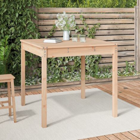 Table de jardin Table de patio Table d'extérieur 82,5x82,5x76 cm bois massif de pin BZTHBS950919 (1/5)