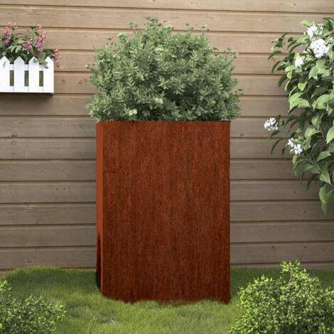 jardinière Pot de fleurs Bac à fleurs 52x48x75 cm acier corten BVDXN709930 (1/5)