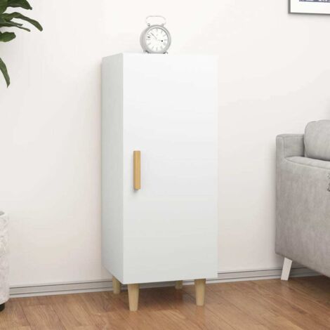 Buffet，Bahut， Meuble de Rangement pour Salon, Salle à Manger Blanc 34,5x34x90 cm Bois d'ingénierie, Armoire de Rangement FBV75742 (1/5)