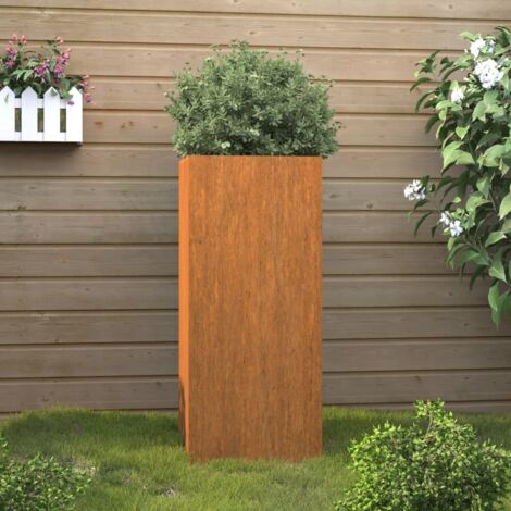 jardinière Pot de fleurs Bac à fleurs 32x27,5x75 cm acier corten BVDXN198048 MaisonChic (1/5)