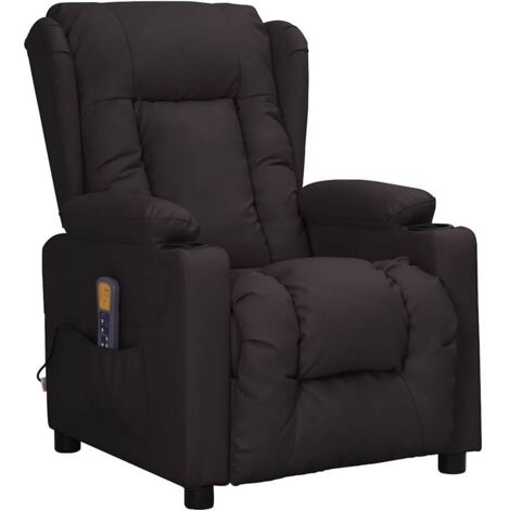 Fauteuil de massage,Fauteuil Relax,Chaise Massage Noir Similicuir FNNF135695 (1/5)