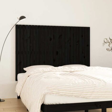 Tête de lit murale，Panneau de lit，Décoration murale Noir 159,5x3x110 cm Bois massif de pin XZZ21205 (1/5)