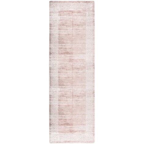 Tapis lavable antidérapant, Tapis de salon, Tapis Intérieur & Extérieur 80x300 cm Beige MKS33431 (1/5)