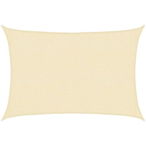 Voile d'ombrage - Toile d'ombrage - Auvent Imperméable - UV Protection pour Terrasse Jardin Extérieur - 160 g/m² Crème 2x3 m PEHD XDNXN87861 (1/5)