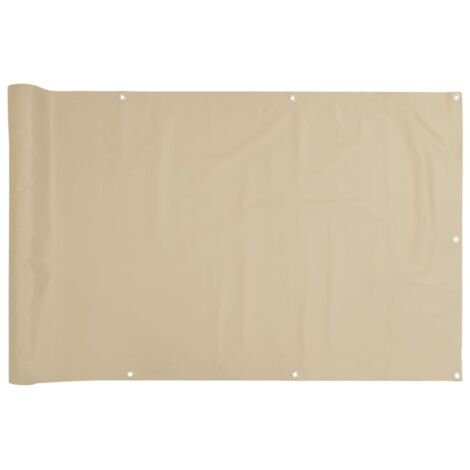 Écran de balcon,Brise Vue de terrasse,Toile de Balcon en tissu Oxford 75x600 cm Beige VDVM146611 (1/4)