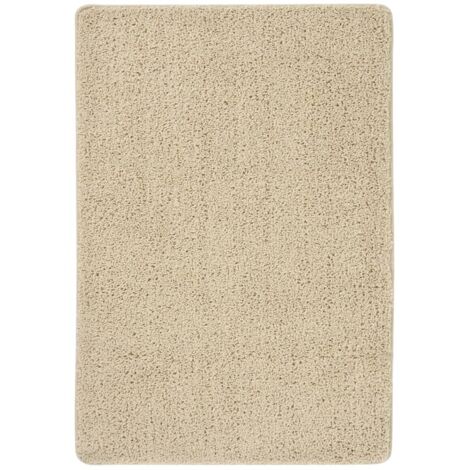 Tapis shaggy antidérapant,Tapis de Salon,Cuisine,Bureau,Tapis de porte Crème 120x170 cm DVNEI892893 (1/5)