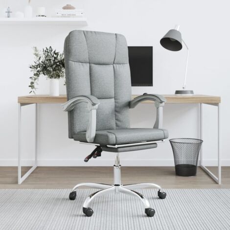 Chaise de Bureau Ergonomique,Fauteuil inclinable de bureau, Chaise Gaming Gris clair Tissu FNNF907341 (1/5)