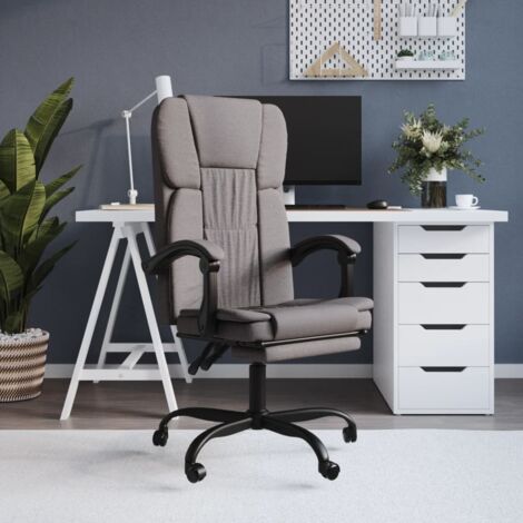 Chaise de Bureau Ergonomique,Fauteuil inclinable de bureau, Chaise Gaming Taupe Tissu FNNF565680 (1/4)