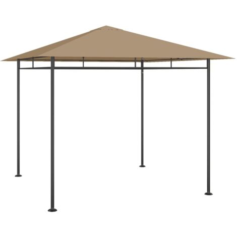 Tonnelle,Pergola de jardin,Belvédère 3x3x2,7 m Taupe 180 g/m² XZZ37500 (1/4)