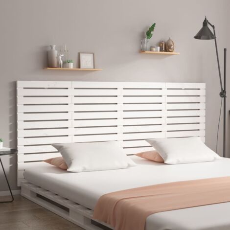 Tête de lit murale,Panneau de lit,Décoration murale Blanc 166x3x91,5 cm Bois massif de pin XZZ63219 (1/5)