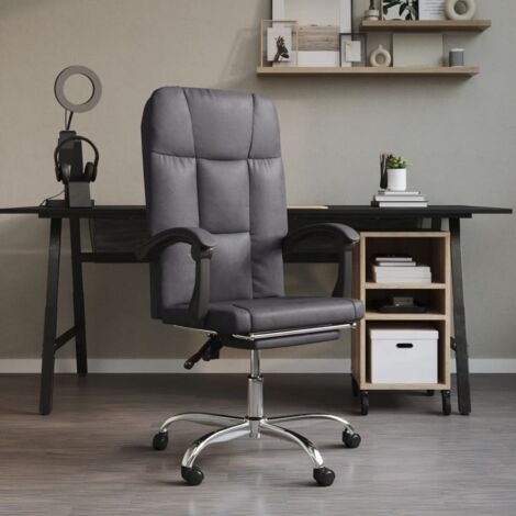 Chaise de Bureau Ergonomique,Fauteuil inclinable de bureau, Chaise Gaming Gris Similicuir FNNF829497 (1/5)