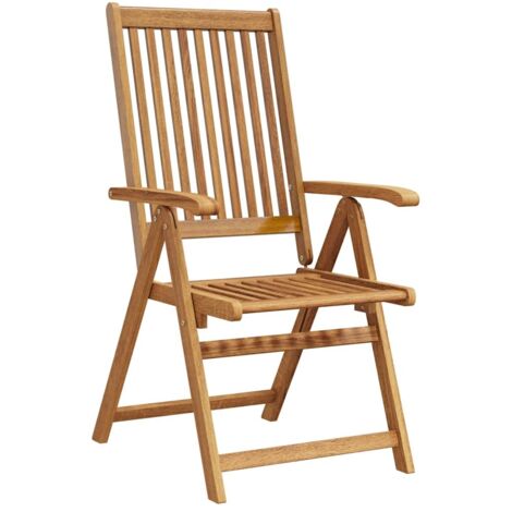 Lot de 4 Chaises pliables de jardin Siège de Terrasse Chaises pliantes d'extérieur Bois d'acacia solide DHNET7449472 (1/5)