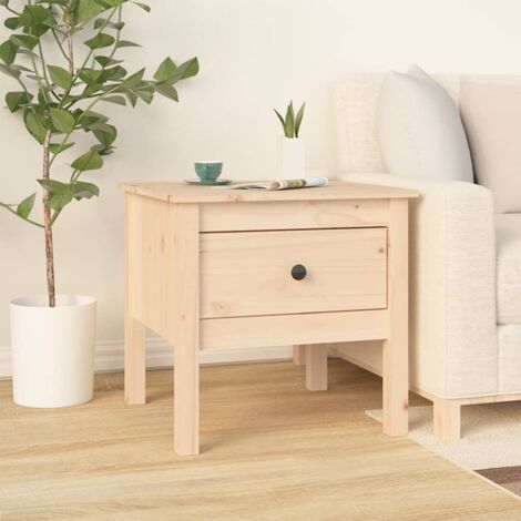 Table d'appoint Bout de canapé Table Basse 50x50x49 cm Bois massif de pin NXETH617276 (1/5)