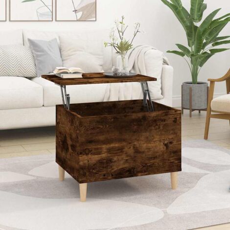 Table basse, Table de Salon, Table d'appoint Chêne fumé 60x44,5x45 cm Bois d'ingénierie XZZ32504630 (1/5)