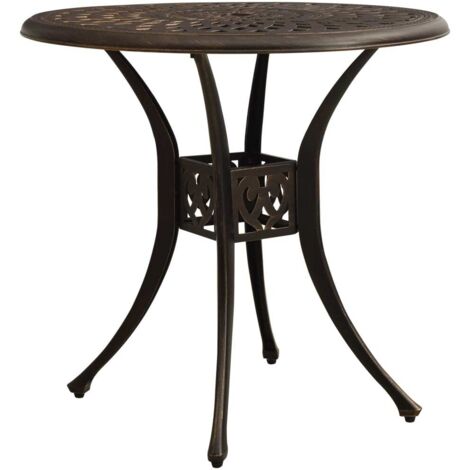 Table de jardin Table de patio Table d'extérieur Bronze 78x78x72 cm Aluminium coulé BZTHBS363353 (1/5)