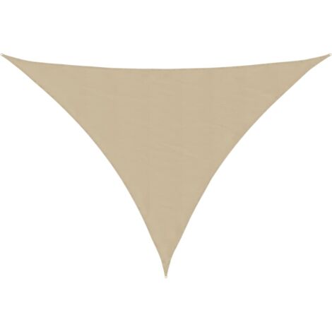 Voile de parasol - Voile d'Ombrage - Toile d'ombrage - Ecran Solaire de Jardin - Tissu Oxford triangulaire 5x6x6 m Beige HNDX960562 (1/5)