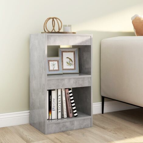 Bibliothèque/Séparateur de pièce Armoire de livres Étagères de Rangement Gris béton 40x30x72 cm BZREH1195093 (1/5)