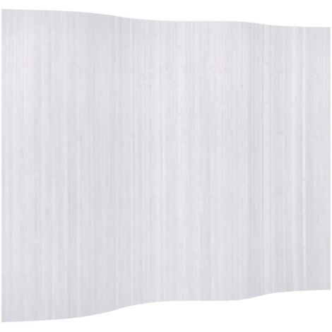 Paravent,Cloison de séparation, Pièce Protéger Privée,Brise Vue Bambou Blanc 250 x 165 cm FNBD43714 (1/4)