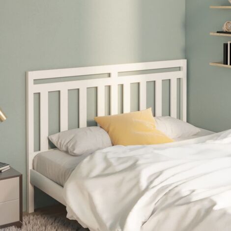 Tête de lit，Panneau de lit，Pour Lit adulte，Design industriel Blanc 146x4x100 cm Bois massif de pin XZZ38589 (1/5)