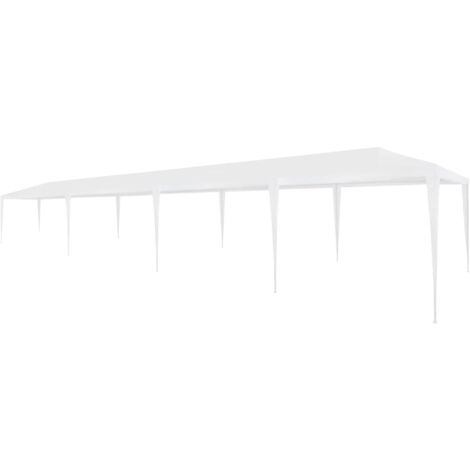 Tente de réception,Tonnelle de Jardin,Chapiteau,Barnum 3x12 m PE Blanc XZZ87564 (1/5)