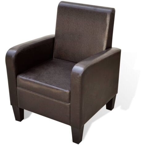 Fauteuil,Fauteuil Salon,Chaise Loisir et ReposSiège Marron Similicuir FNNF927737 (1/5)