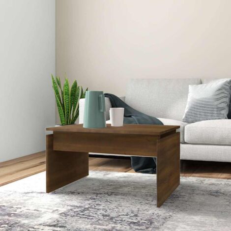 Table basse, Table de Salon, Table d'appoint Chêne marron 68x50x38 cm Bois d'ingénierie XZZ76781759 (1/5)