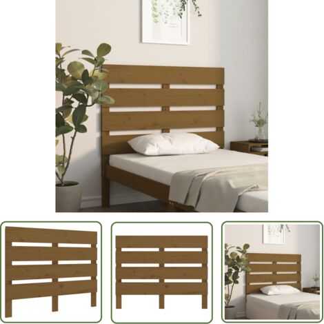 The Living Store Tête de lit Marron miel 75x3x80 cm Bois massif de pin - Tête De Lit - Meuble De Chambre - Tête De Lit En Bois - Tête De Lit Design - Tête De Lit Moderne (1/5)