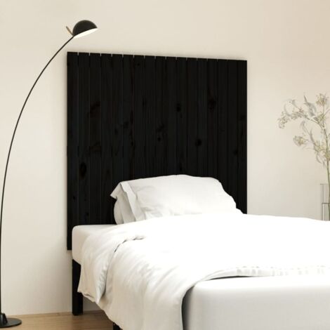 Tête de lit murale,Panneau de lit,Décoration murale Noir 108x3x110 cm Bois massif de pin XZZ93176 (1/5)