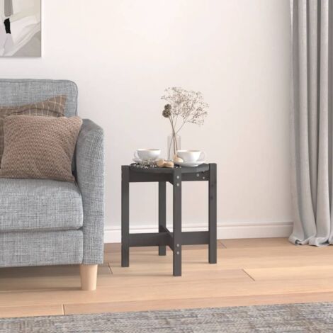 Table basse, Table de Salon, Table d'appoint, Design Moderne Gris Ø 42,5x45 cm Bois massif de pin XZZ83151606 (1/5)