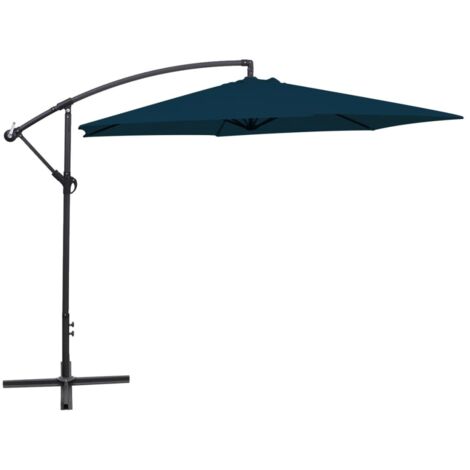 Parasol, Parasol de jardin pour balcon, terrasse, piscine, Parasol d'extérieur en porte-à-faux 3 m Bleu HNDX329326 (1/5)