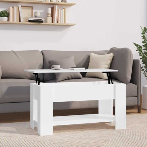 Table basse, Table de Salon, Table d'appoint Blanc brillant 101x49x52 cm Bois d'ingénierie XZZ59911487 (1/5)
