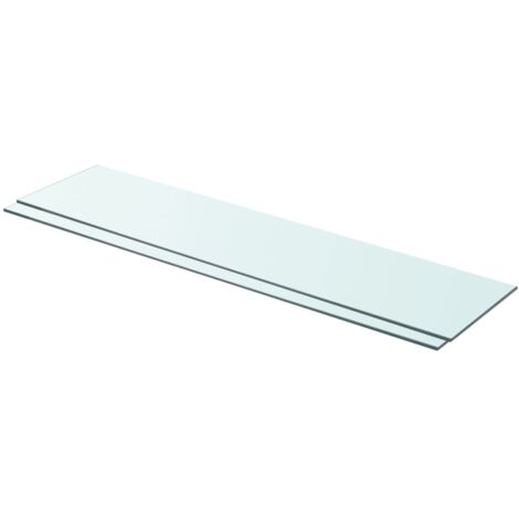 Panneaux d'étagère solide pour Rangment/stockage,panneau de remplacement 2 pcs Verre Transparent 90 x 20 cm - DH52320 (1/3)