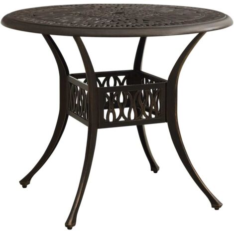 Table de jardin Table de patio Table d'extérieur Bronze 90x90x74 cm Aluminium coulé BZTHBS520577 (1/5)
