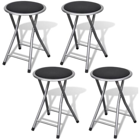 Lot de 4 Tabourets de bar pliables,Chaises hautes similicuir -50091 (1/5)