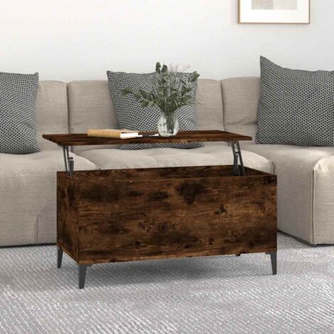 Table basse, Table de Salon, Table d'appoint Chêne fumé 90x44,5x45 cm Bois d'ingénierie XZZ29440808 (1/5)