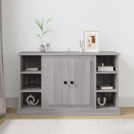 Buffet，Bahut， Meuble de Rangement pour Salon, Bureau Sonoma gris 100x35,5x60 cm Bois d'ingénierie, Armoire de Rangement FBV20131 (1/4)