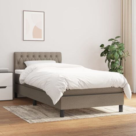 Lit Adulte - Lit à sommier tapissier avec matelas- Lit double - Meuble de Chambre à Coucher - Gris clair 200x200cm Tissu DNXGW9270091 CNIS9270091 (1/5)