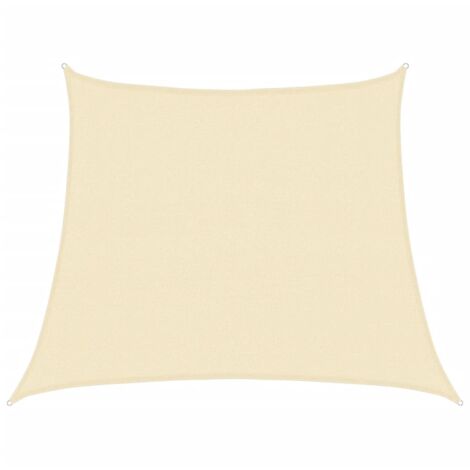 Voile d'ombrage - Toile d'ombrage - Auvent Imperméable - UV Protection pour Terrasse Jardin Extérieur - 160 g/m² Crème 3/4x3 m PEHD XDNXN79550 (1/5)