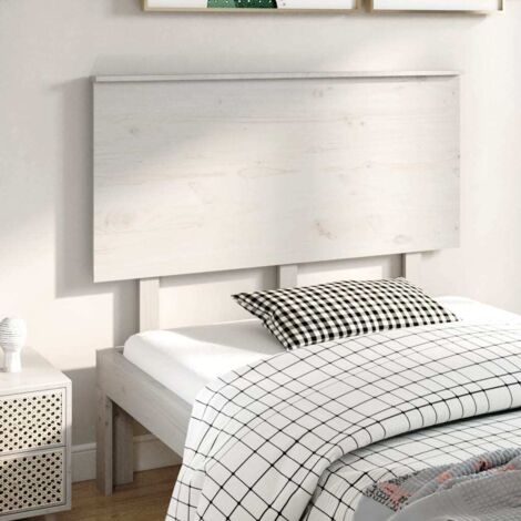 Tête de lit，Panneau de lit，Pour Lit adulte，Design industriel Blanc 124x6x82,5 cm Bois massif de pin XZZ11474 (1/5)