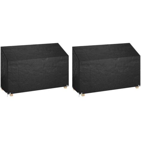 Lot de 2 Housses de banc de jardin,Housse de Protection 8 œillets 190x70x70/88 cm PE -FV58246 (1/5)