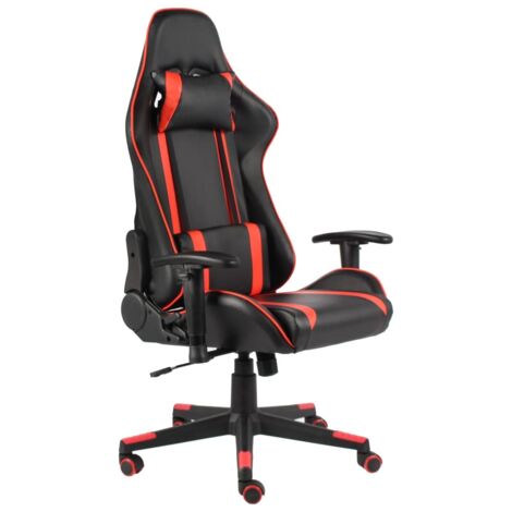 Chaise gaming - Chaise de jeu pivotante - Fauteuil Gaming - Chaise de Bureau d'ordinateur Rouge PVC BSRHS669098 (1/5)