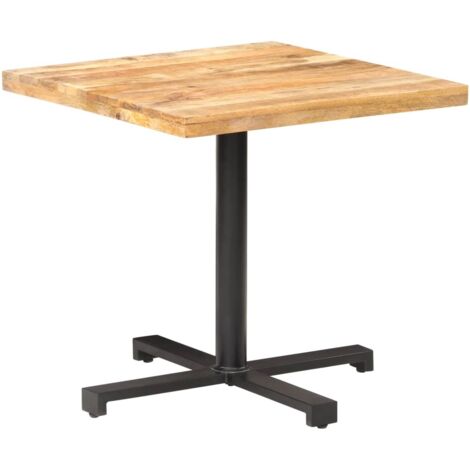 Table de bistro Table haute Table de café Carrée 80x80x75 cm Bois de manguier brut XRKJ436471 (1/5)