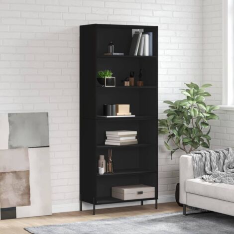Buffet,Bahut, Meuble de Rangement pour Salon, Salle à Manger, Cuisine noir 69,5x32,5x180 cm bois d'ingénierie CNEI218062 (1/5)