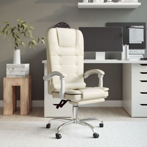 Fauteuil de massage, Fauteuil Relax,Chaise Massage inclinable de bureau Crème Similicuir XZZZ335962 (1/5)