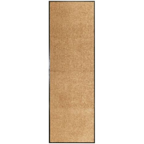 Paillasson lavable,Tapis d'entrée,Tapis de Porte Intérieur et Extérieur Crème 60x180 cm VDVM463517 (1/5)
