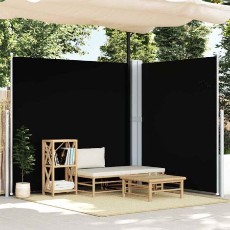 Auvent latéral rétractable Paravent extérieur Brise Vue Rétractable pour Jardin, Balcon, terrasse Noir 200x600 cm NDTN5783516 MaisonChic