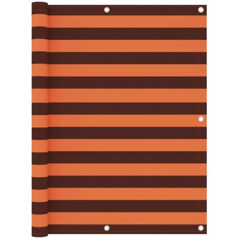 Écran de balcon,Brise Vue de terrasse,Toile de Balcon Orange et marron 120x500 cm Tissu Oxford VDVM200081 (1/5)