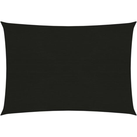 Voile d'ombrage,Voile parasol/Auvent pour Jardin Balcon en 160 g/m² Noir 3,5x5 m PEHD -99622 (1/5)